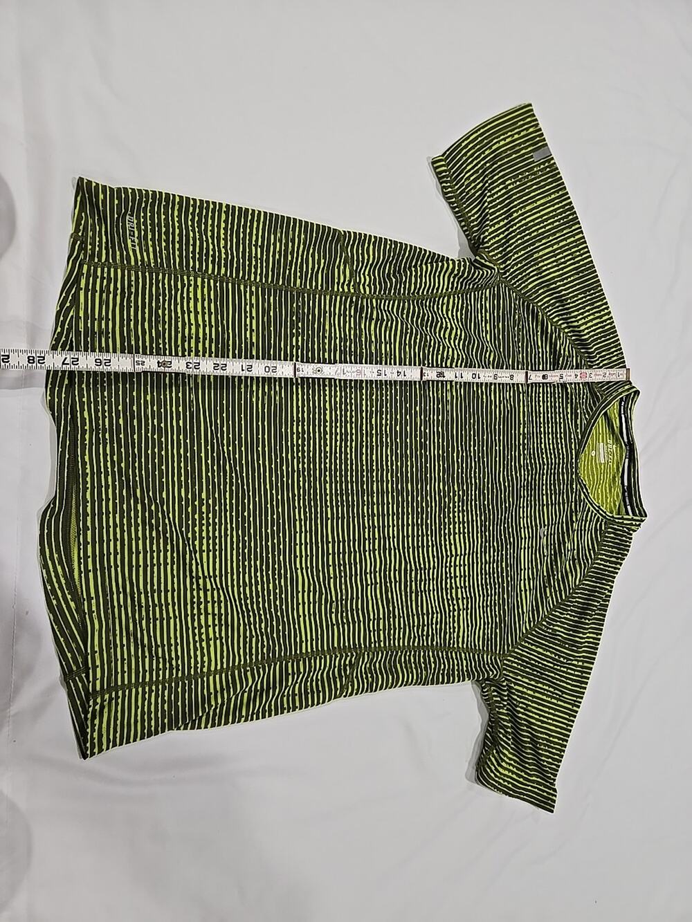 Nike Miler Dri Fit Running Shirt Large Neon Yellow Black